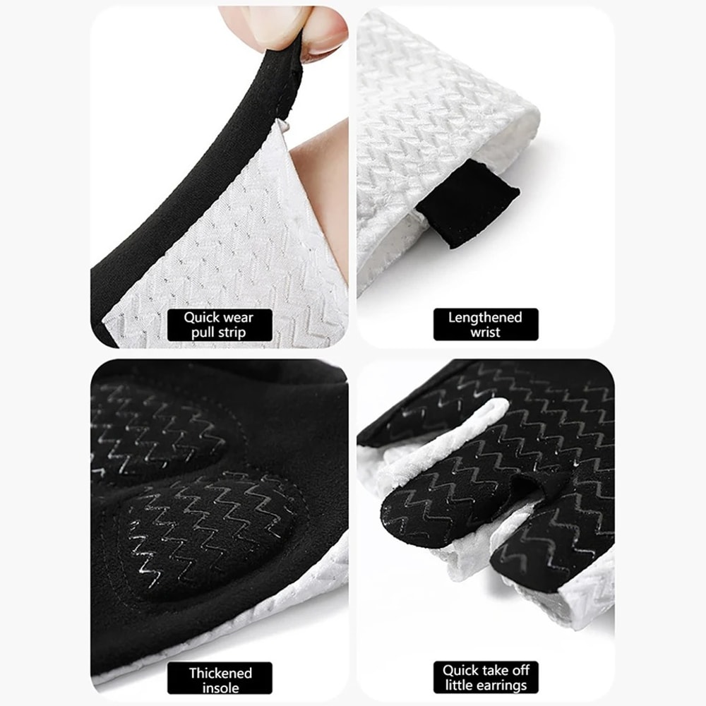 Breathable Half Finger Cycling Gloves For Men And Women AntiSlip Silicone Pad Cooling Sport Gear 4