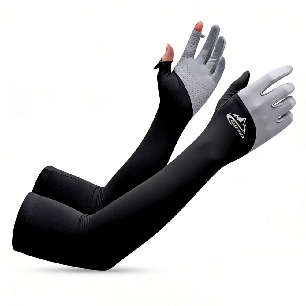 Breathable Summer Arm Sleeves For Men And Women AntiSlip Cycling Gloves With Touchscreen Fingertips 0