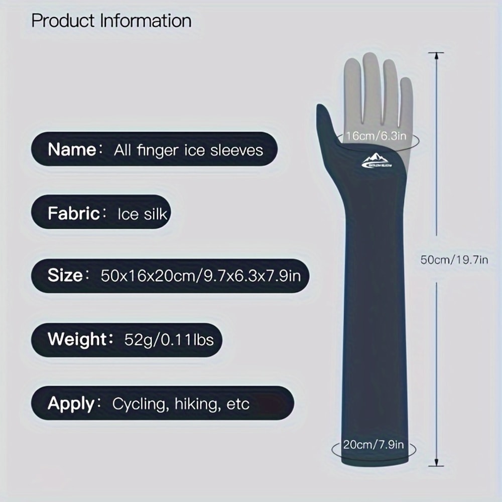 Breathable Summer Arm Sleeves For Men And Women AntiSlip Cycling Gloves With Touchscreen Fingertips 5