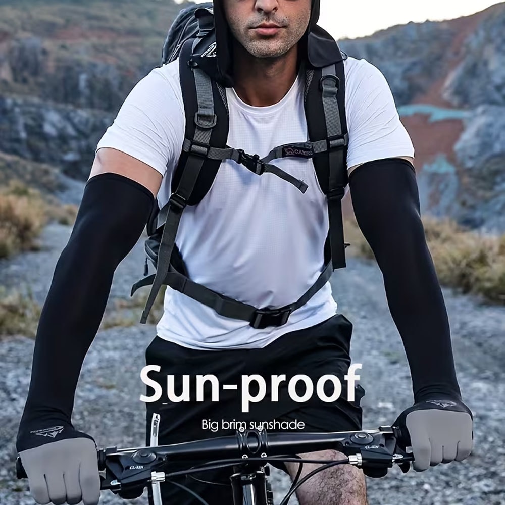 Breathable Summer Arm Sleeves For Men And Women AntiSlip Cycling Gloves With Touchscreen Fingertips 4