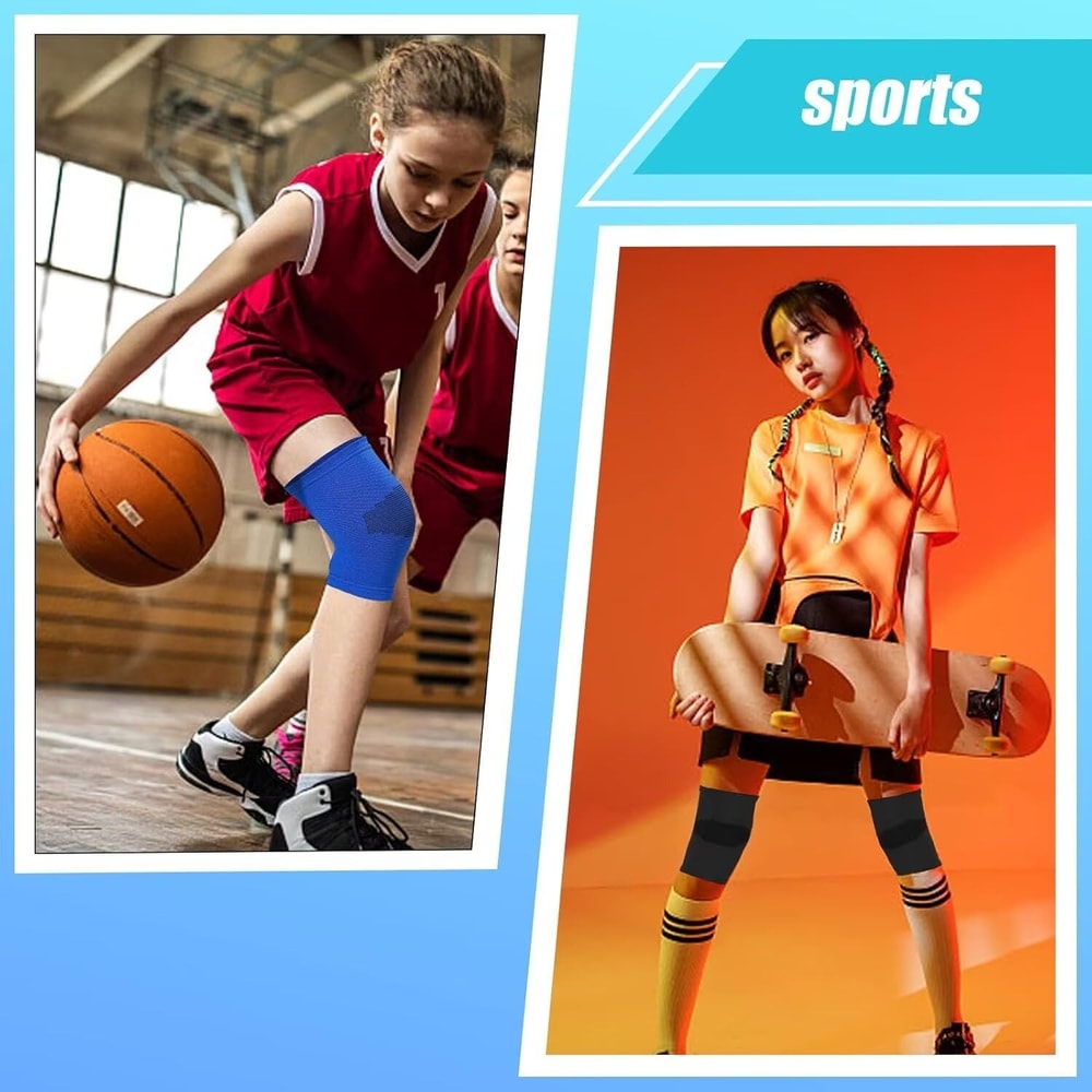 Kids Knee Brace Set Knee Support For Children Sport Knee Sleeves For Teens 2