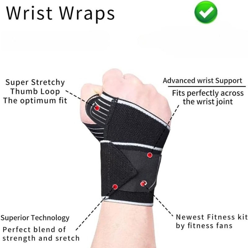 Adjustable Wrist Support Strap For Weightlifting Sports Daily Use Enhance Wrist Stability Perform 1