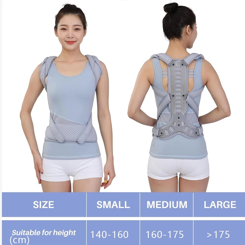 Adjustable Posture Corrector For Back Neck Shoulder Pain Relief Unisex Metal Back Straightener 5