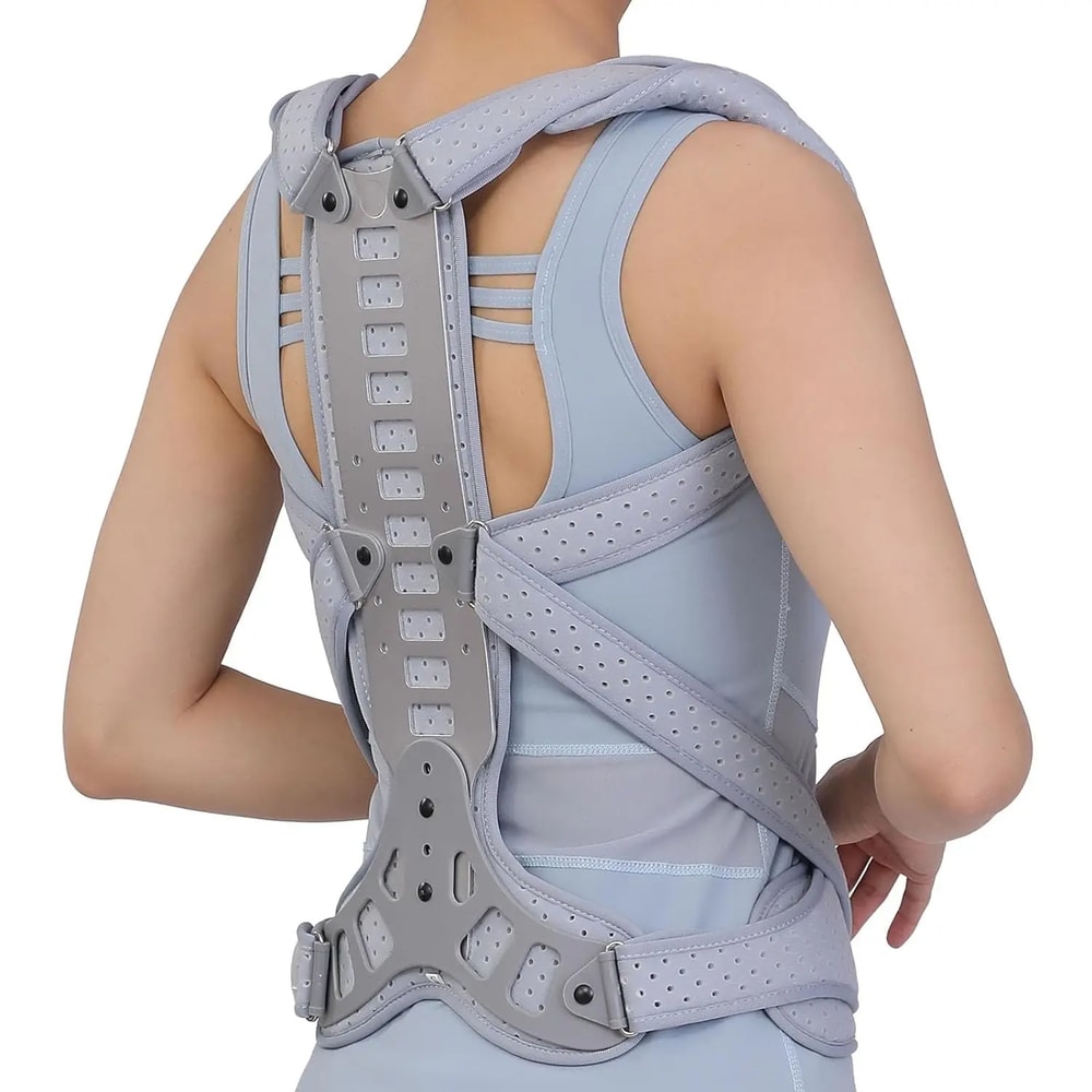 Adjustable Posture Corrector For Back Neck Shoulder Pain Relief Unisex Metal Back Straightener 1