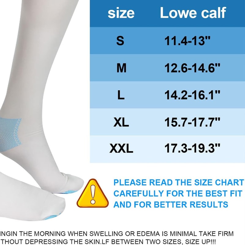 Compression Stockings Thigh High Support Hose For Women Men With Silicone Band 5
