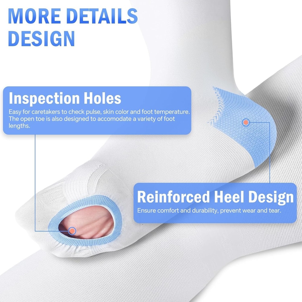 Compression Stockings Thigh High Support Hose For Women Men With Silicone Band 3