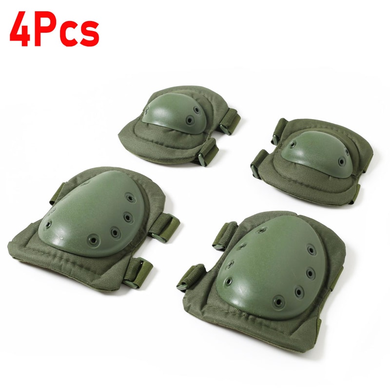 Tactical Knee Elbow Pads For Airsoft Paintball Hunting Outdoor Sports 6