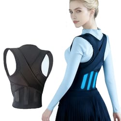 adjustable back brace posture corrector belt for lumbar support & scoliosis relief