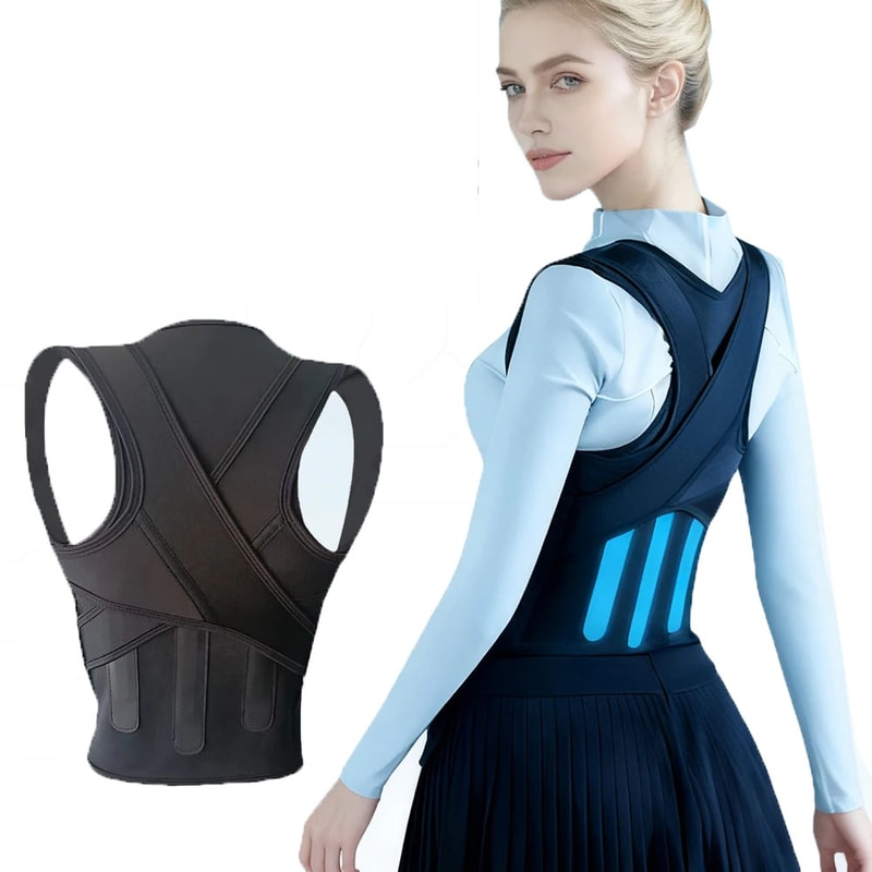 Adjustable Back Brace Posture Corrector Belt For Lumbar Support Scoliosis Relief 0