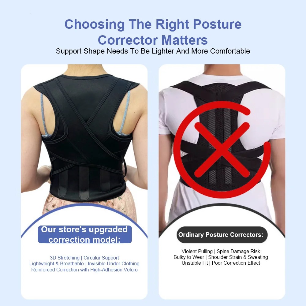 Adjustable Back Brace Posture Corrector Belt For Lumbar Support Scoliosis Relief 2