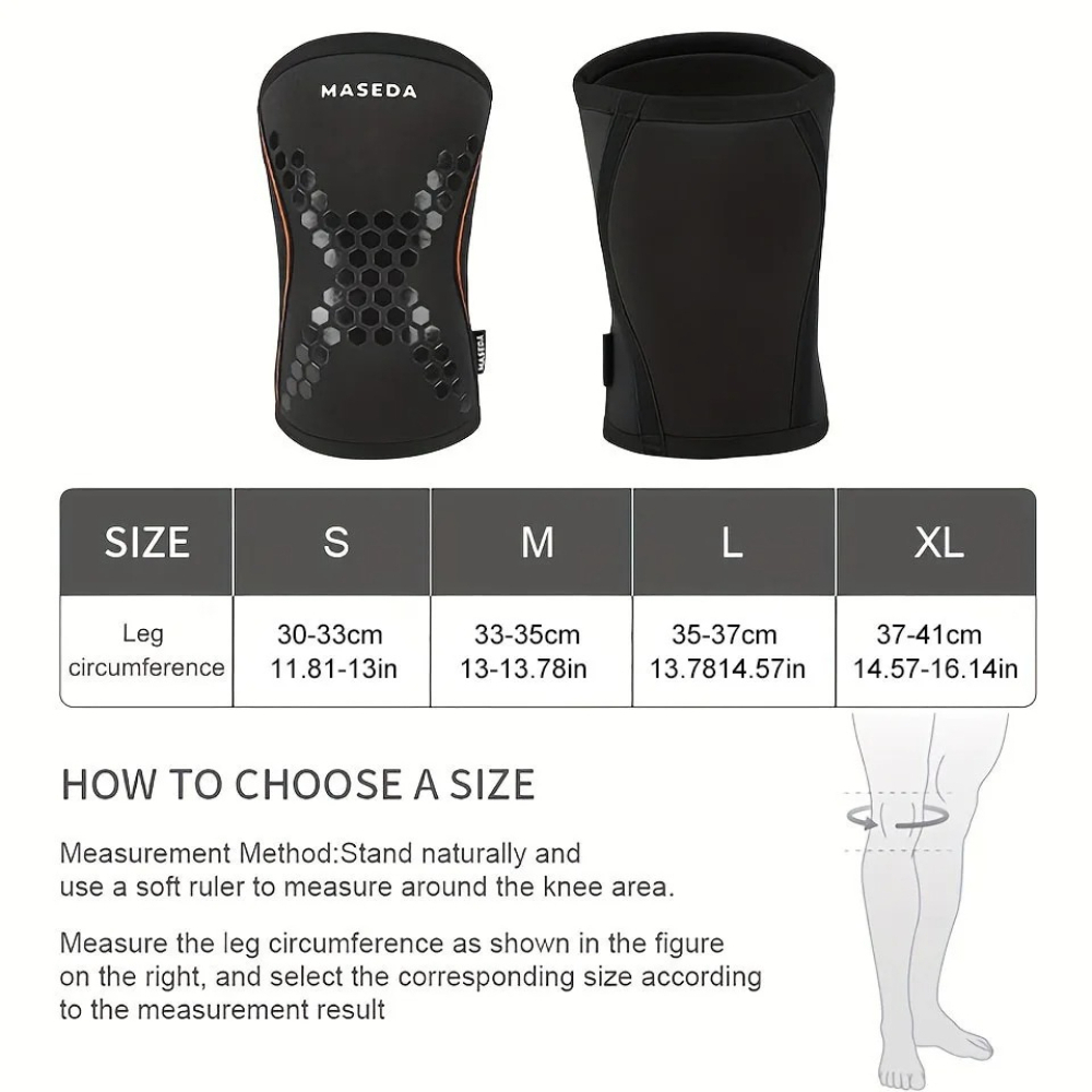 Pressurized Knee Pads For Weightlifting Squatting Honeycomb Neoprene Padded Support 5