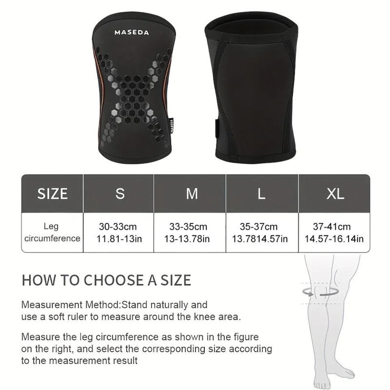 Pressurized Knee Pads For Weightlifting Squatting Honeycomb Neoprene Padded Support 5