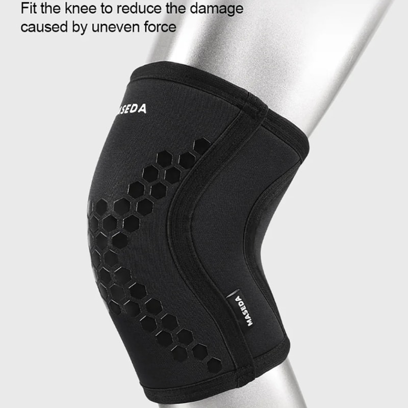 Pressurized Knee Pads For Weightlifting Squatting Honeycomb Neoprene Padded Support 1