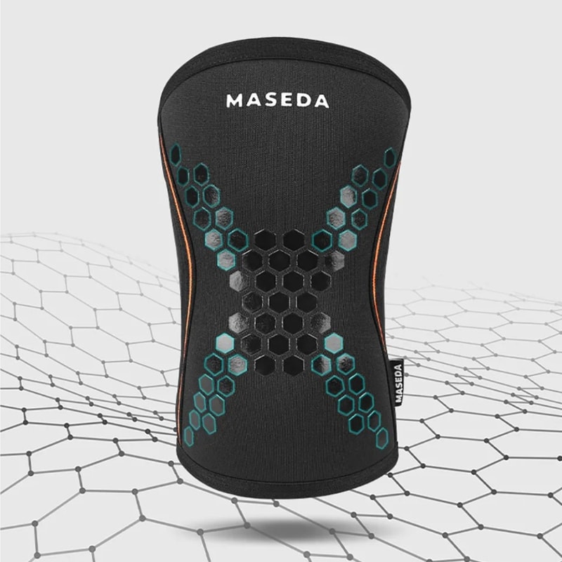 Pressurized Knee Pads For Weightlifting Squatting Honeycomb Neoprene Padded Support 3