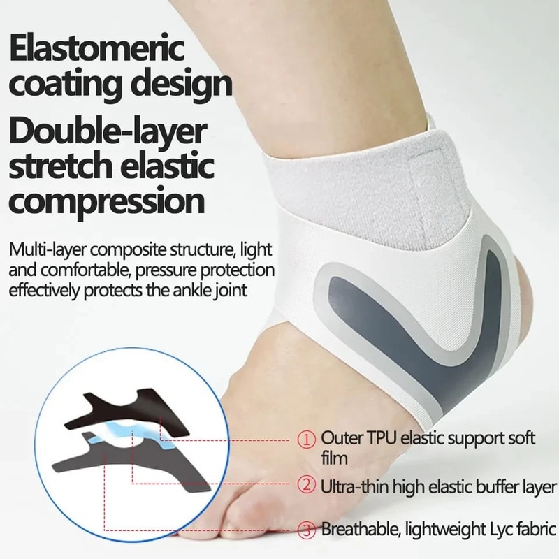 Sports Compression Ankle Support Brace Pain Relief For Sprains Tendon Stabilizer For Running Baske 2