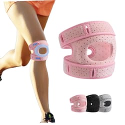 adjustable knee brace for pain relief dual patellar tendon support with gel pad for running