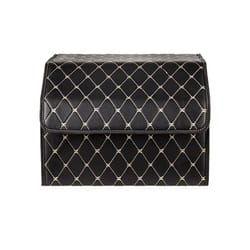 car trunk storage box durable pu leather multiuse organizer for auto storage and car interior