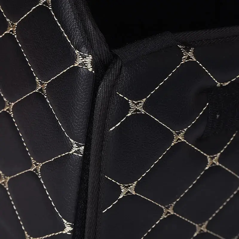 Car Trunk Storage Box Durable PU Leather Multiuse Organizer For Auto Storage And Car Interior 2