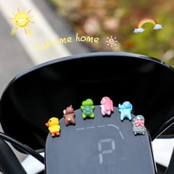 cute animal car pendant ornament set for rearview mirror, console & bike little turtle decorative doll