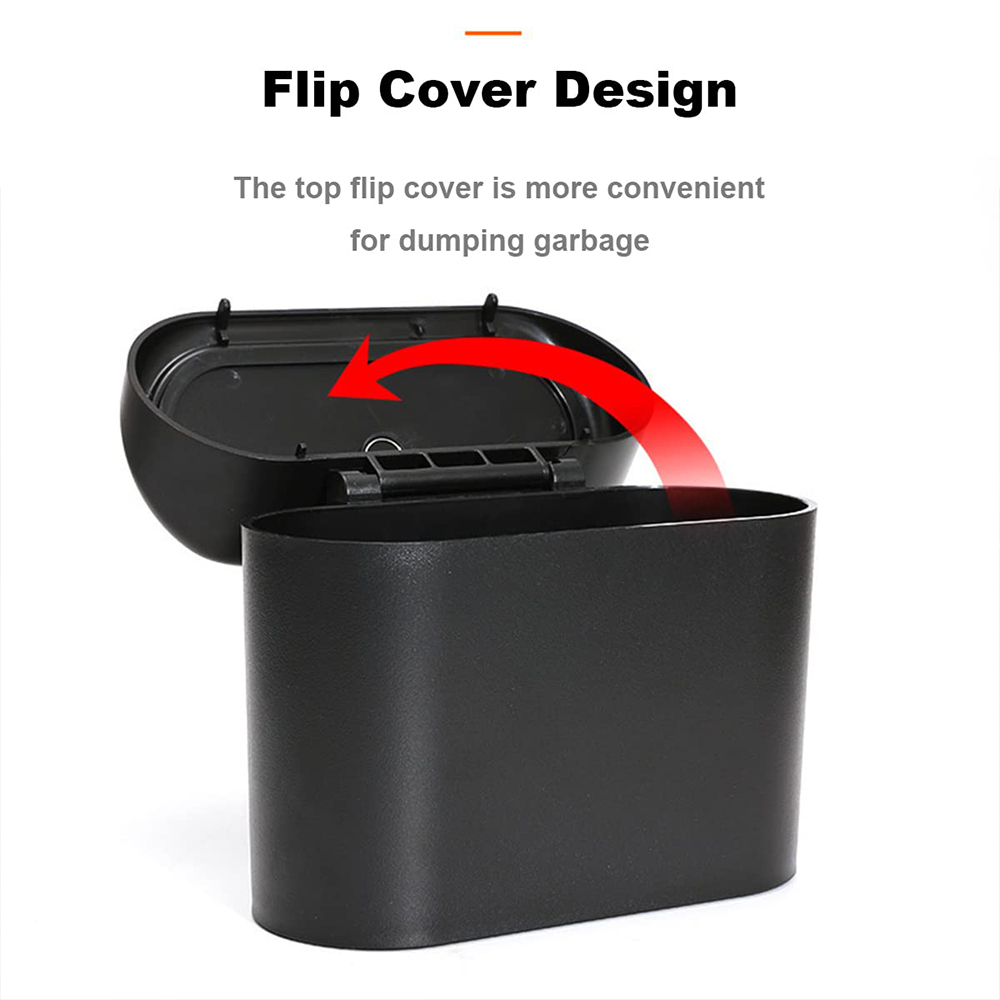 Hanging Car Trash Bin Space Saving Garbage Can For Vehicles With PressOpen Lid Durable Plastic Stor