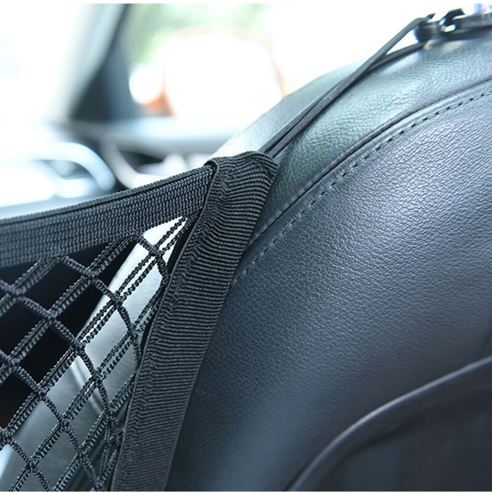 Universal Car Seat Organizer Net Elastic Mesh Storage Bag for Auto Accessories & Small Item Organization