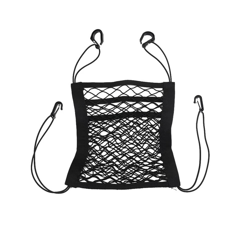 Universal Car Seat Organizer Net Elastic Mesh Storage Bag for Auto Accessories & Small Item Organization