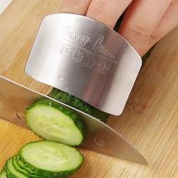 stainless steel finger protector guard for safe kitchen slicing and chopping