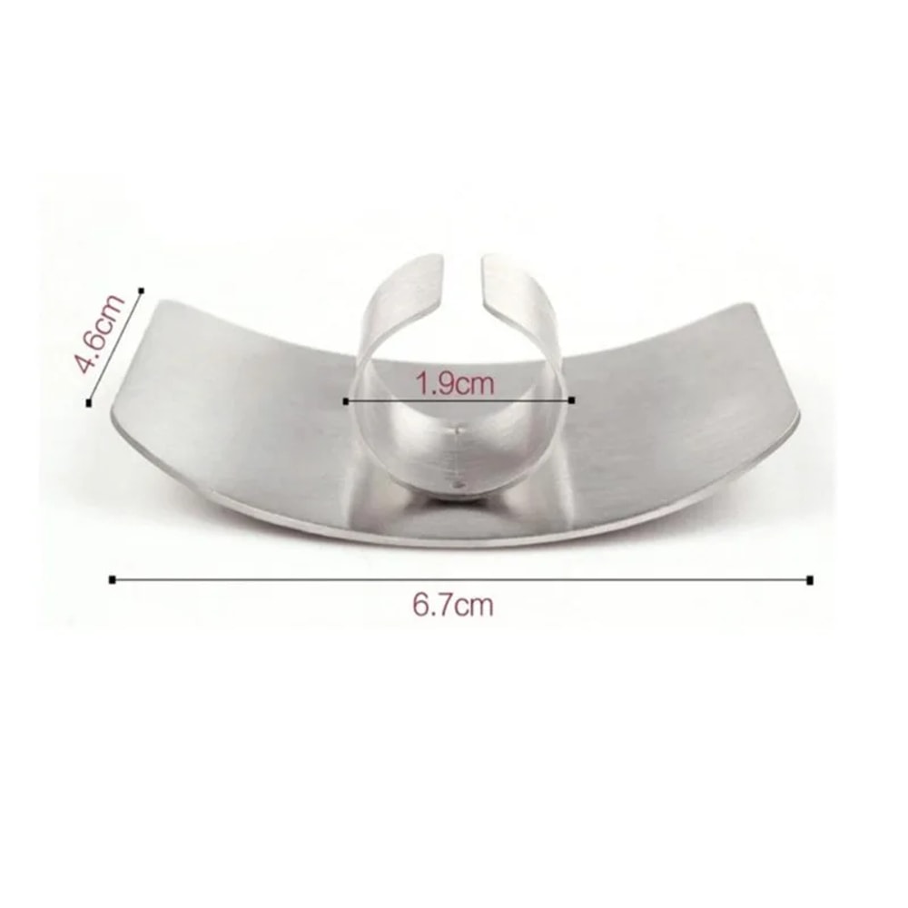 Stainless Steel Finger Protector Guard For Safe Kitchen Slicing And Chopping 3