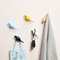 Creative Bird Wall Hook Resin Wood Grain Design Animal Shaped Coat Hook 2