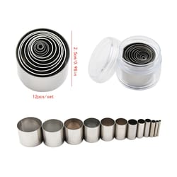 stainless steel round clay cutter set premium polymer and ceramic molds