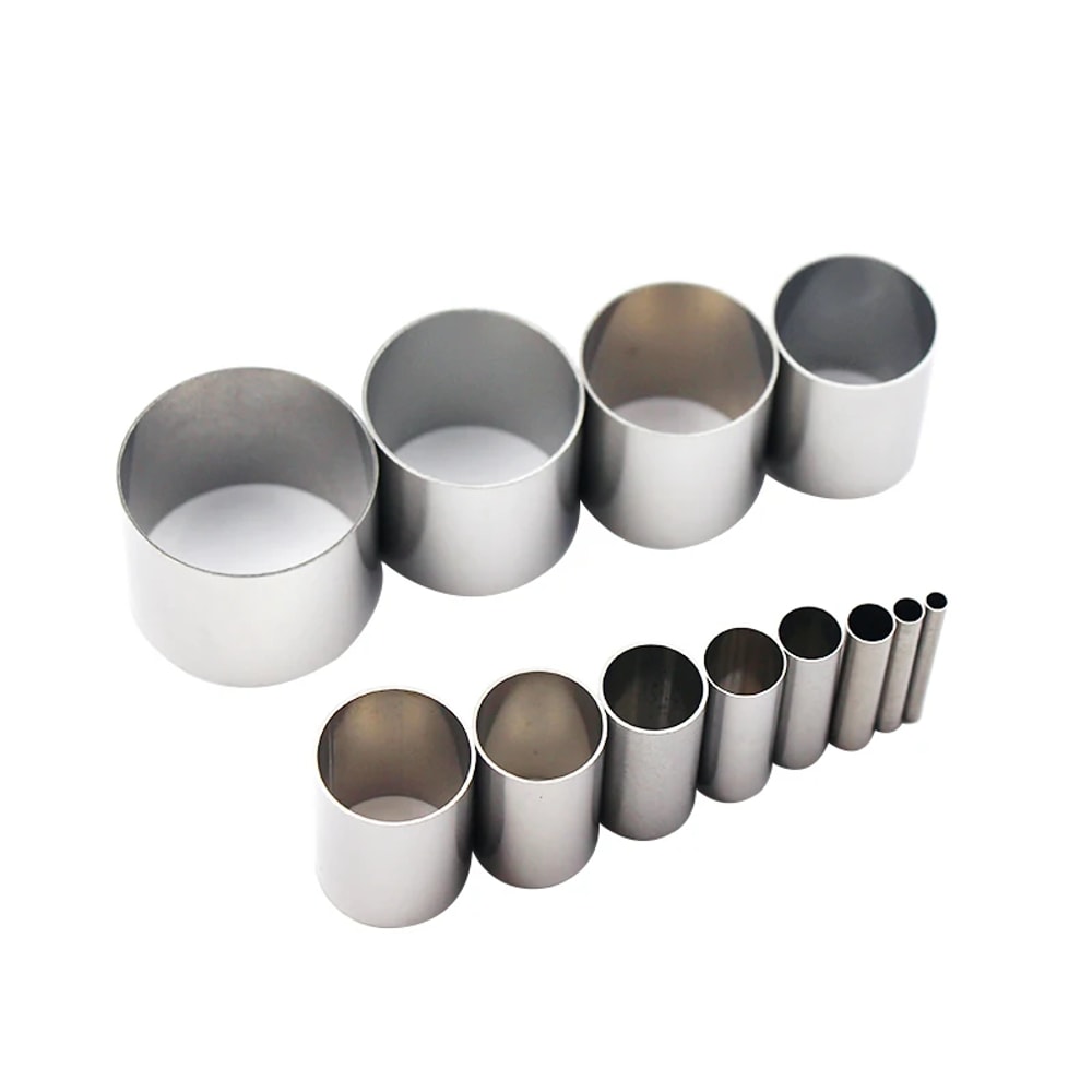 Stainless Steel Round Clay Cutter Set Premium Polymer and Ceramic Molds