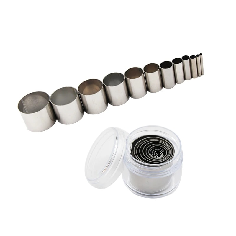 Stainless Steel Round Clay Cutter Set Premium Polymer and Ceramic Molds