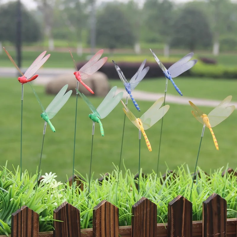 Dragonfly Garden Stake Decorations Simulation Dragonflies for Potted Plants, Home Decor