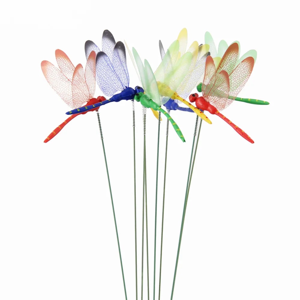 Dragonfly Garden Stake Decorations Simulation Dragonflies for Potted Plants, Home Decor