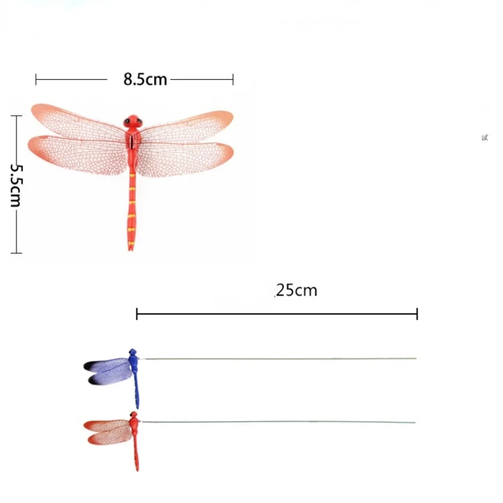 Dragonfly Garden Stake Decorations Simulation Dragonflies for Potted Plants, Home Decor