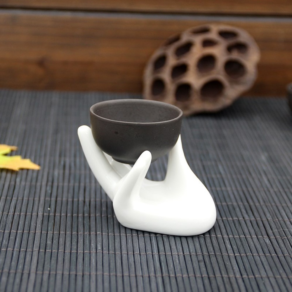 HandShaped Ceramic Egg Holder For Soft And Hard Boiled Eggs Perfect For Breakfast And Brunch 1