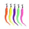Colorful Cat Teaser Wand Rod Chase Toys Interactive Plush Worm Replacement Refills for Pet Play