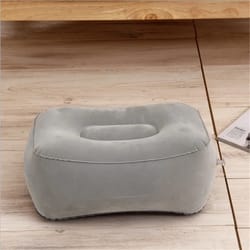 inflatable travel footrest pillow for plane, train, and car portable, comfortable rest pad for kids and adults