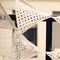White Lace Wedding Garland Vintage Fabric Pennant Bunting for Parties and Celebrations