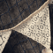 White Lace Wedding Garland Vintage Fabric Pennant Bunting for Parties and Celebrations
