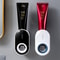Wall Mount Automatic Toothpaste Dispenser & Toothbrush Holder Set Bathroom Accessories