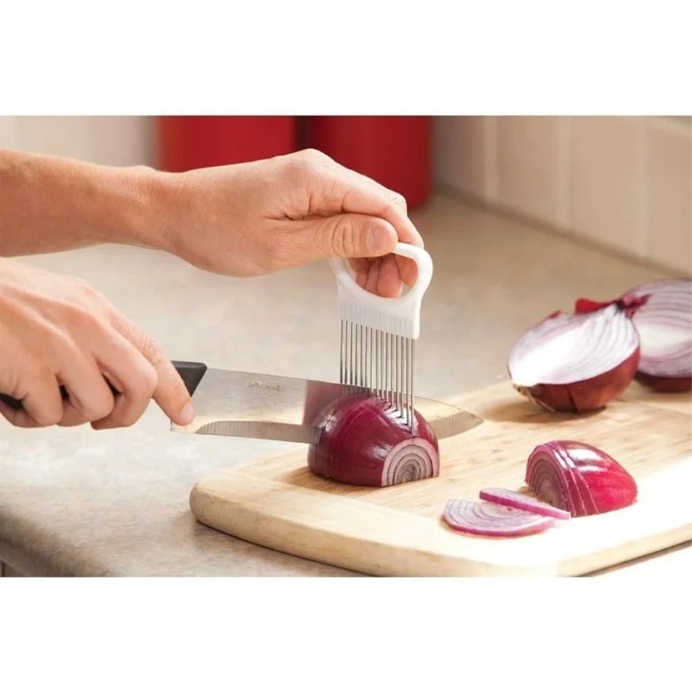 Stainless Steel Onion Slicer Vegetable Cutter MultiUse Kitchen Gadget For Tomatoes Vegetables And 1