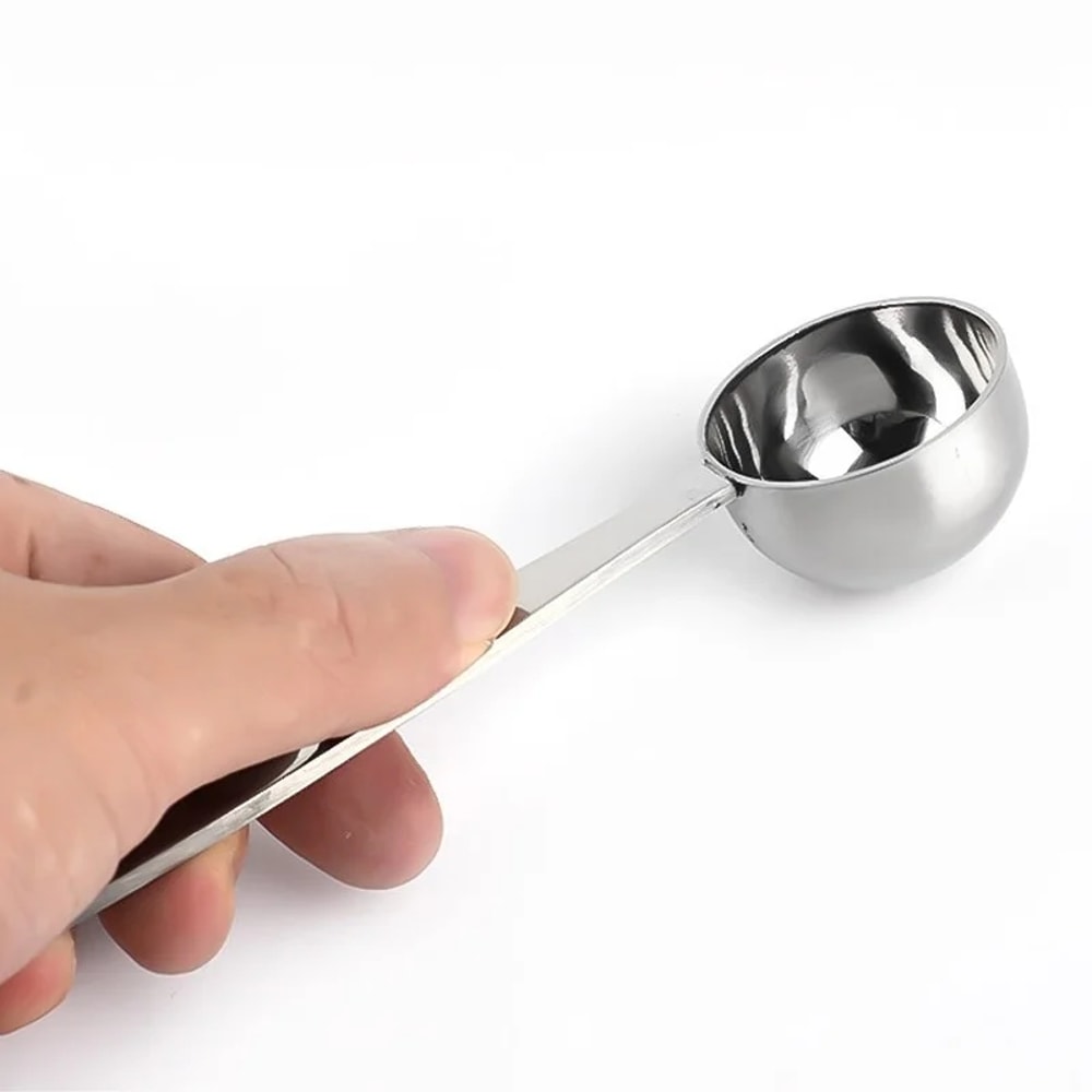 Stainless Steel Coffee Measuring Spoon & Grinder with Stand