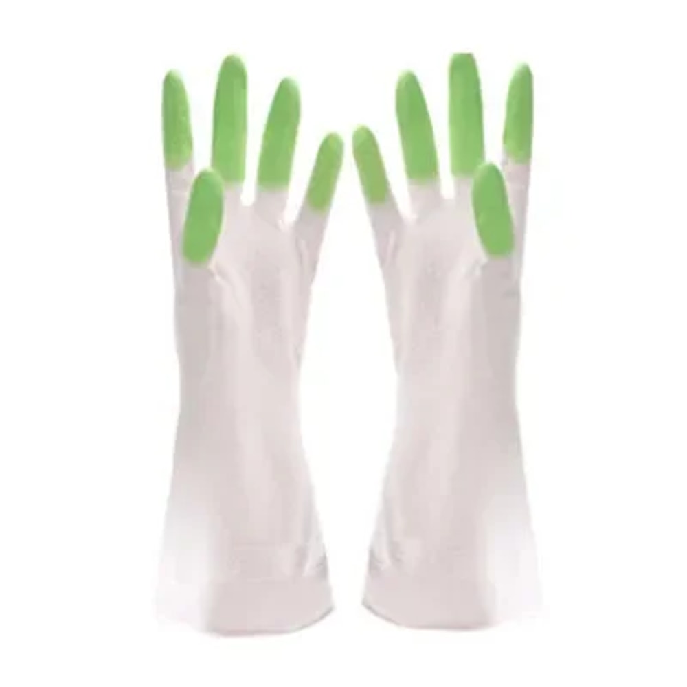 Durable Waterproof Dishwashing Gloves For Kitchen Housework NonSlip Thin Rubber Gloves 6
