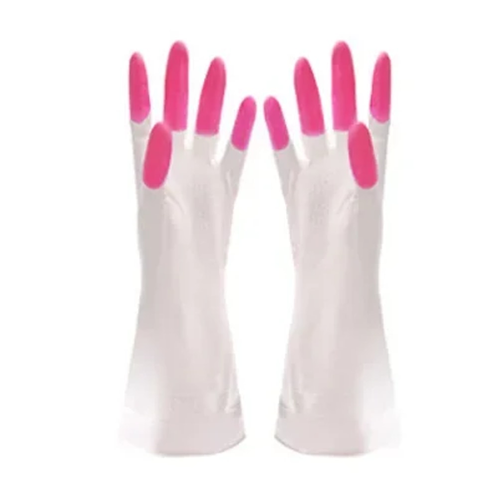 Durable Waterproof Dishwashing Gloves For Kitchen Housework NonSlip Thin Rubber Gloves 7