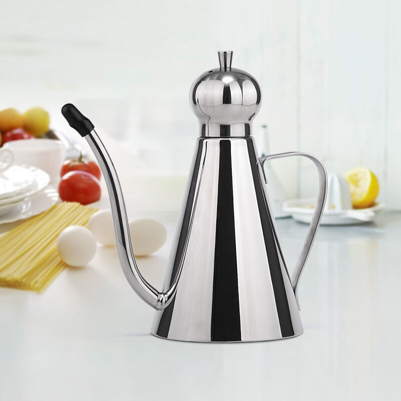Stainless Steel Olive Oil Vinegar Dispenser Sleek Condiment Storage Bottles For Kitchen Organizati 1