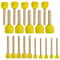 Round Sponge Paint Brushes Wooden Handle Childrens Drawing Pottery Modeling Tool 4