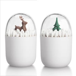 cute cartoon dustproof plastic toothpick holder decorative cotton swab & toothpick dispenser for organized spaces