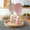 Creative NonStick Rabbit Spoon Wheat Straw Rice Shovel For Cooking Serving 3