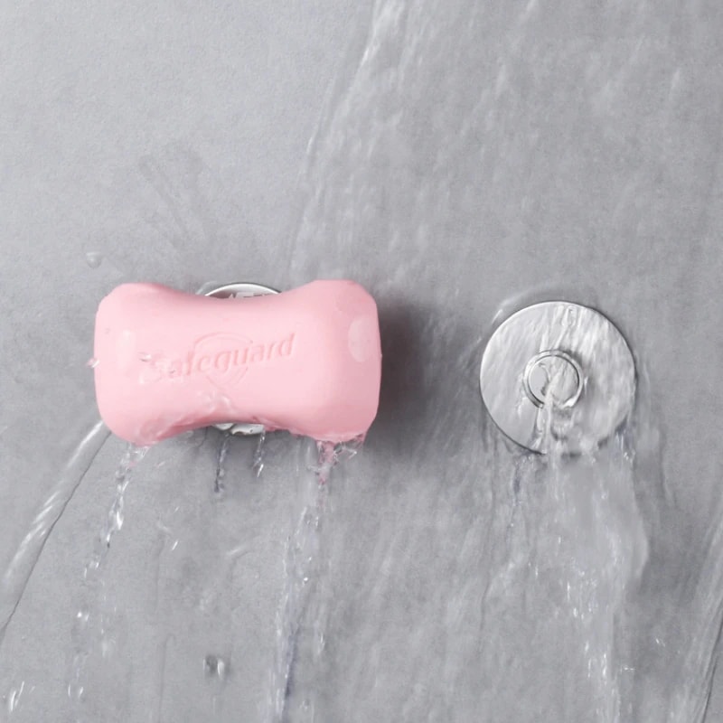 Stainless Steel Magnet Suction Soap Holder for Bathroom Punch Free Wall Mounted Soap Shelf with Drain Rack Hooks